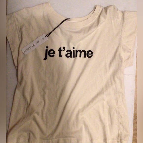 NEW! Self Contrast Je t aime tee - Picture 1 of 5